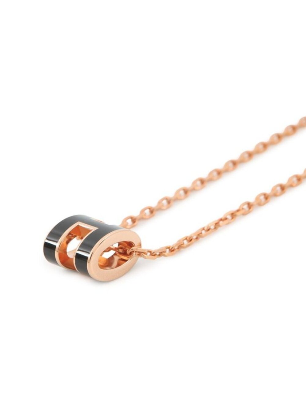 ★SOLD★ Hermes Necklace Mini Pop Black Pink Gold - Picture 2 of 9